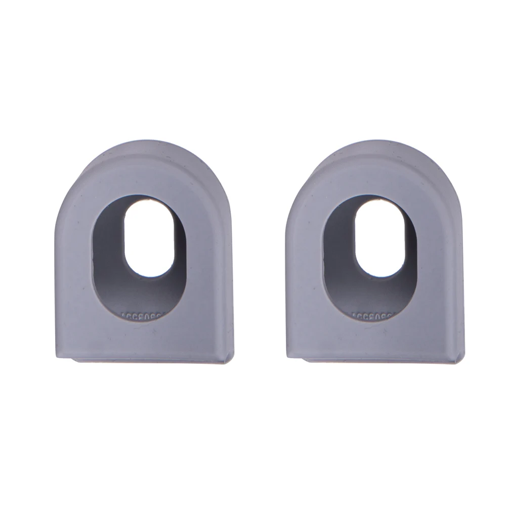 Protector de cubierta de bielas de varios colores, Protector de silicona para piñón de bicicleta de montaña, cubierta de manivela Shimano, accesorio para bicicleta, 2 uds.: Blanco