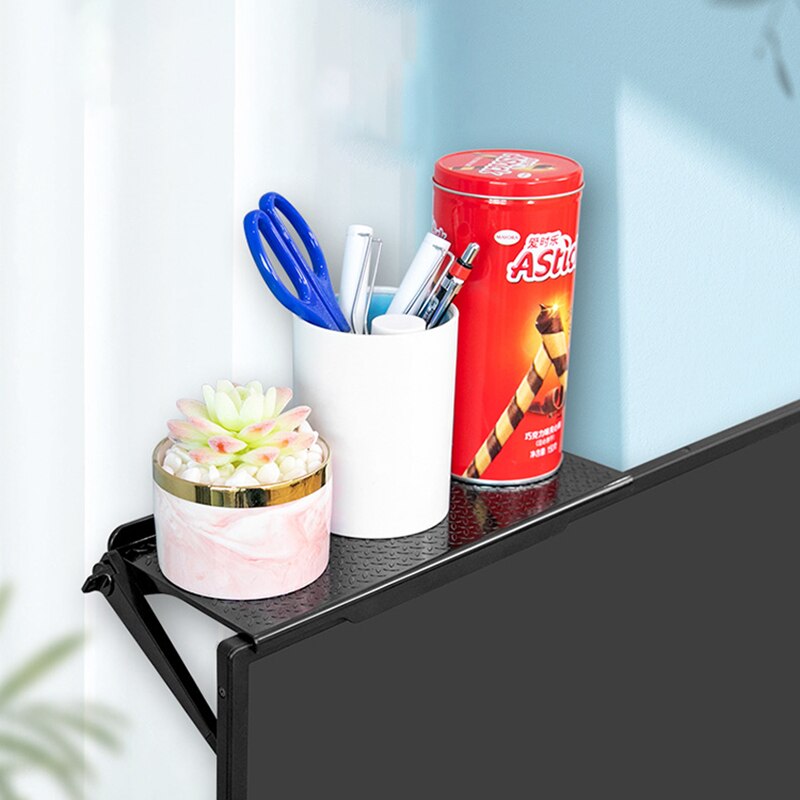 Adjustable TV Screen Top Storage Shelf Rack Holder for Macbook Computer Monitor Desktop Stand Rack Display Shelf Storage Rack