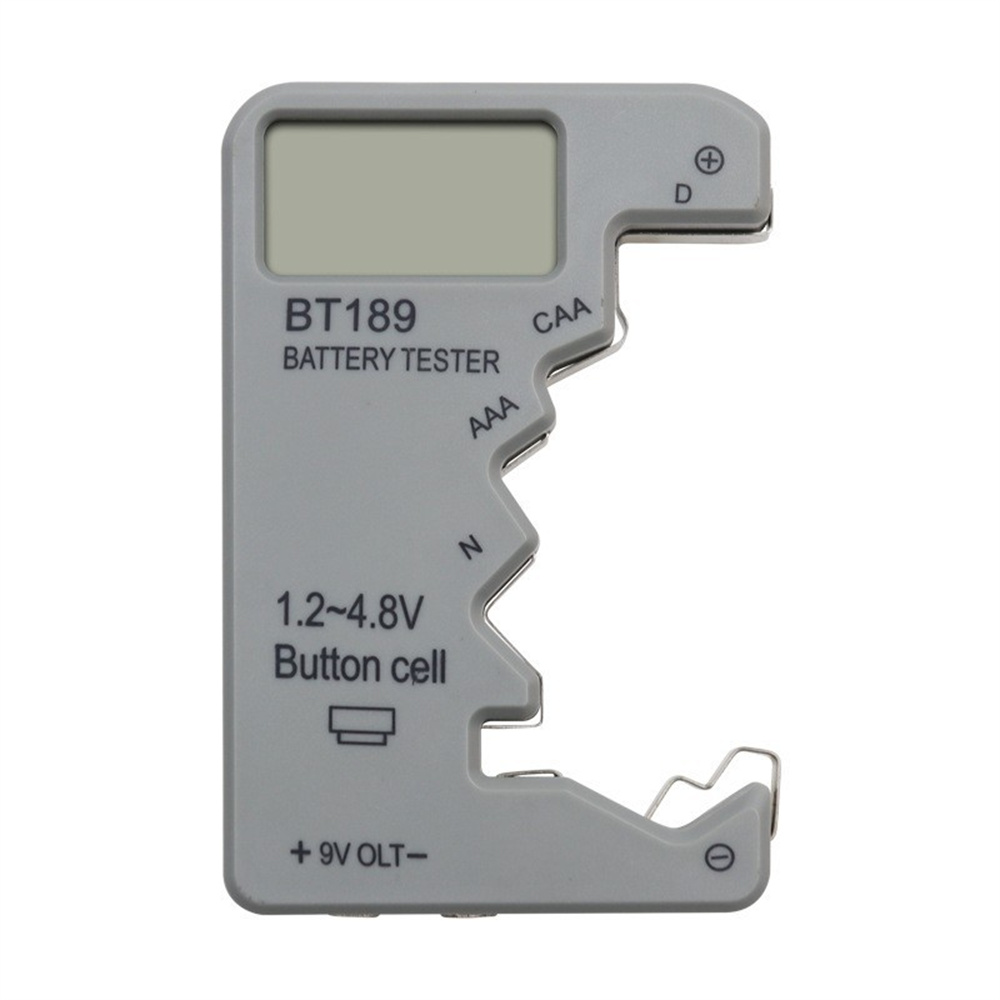 Probador de batería Digital LCD BT189, herramienta detectora de banco de energía, comprobador de batería Universal para pilas de botón AA AAA 9V 1,5 V/3V: RED