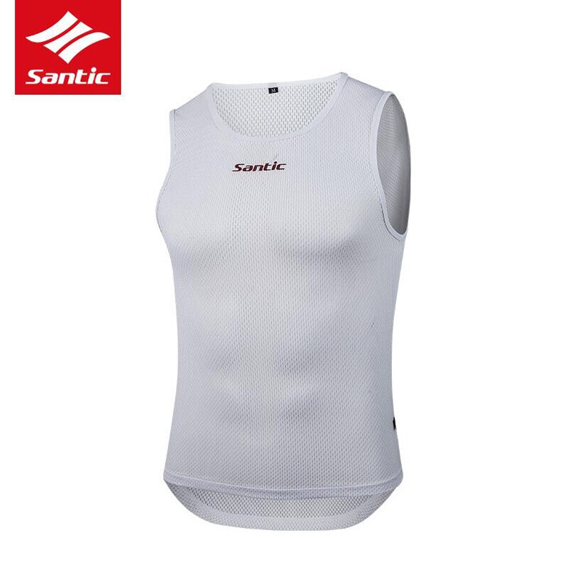 Šantić Mens Zomer Fietsen Vest Wit Riding Ondergoed Sneldrogende Ademend Fiets Korte Mouwen Running Fitness Vest: Beige / Xxl