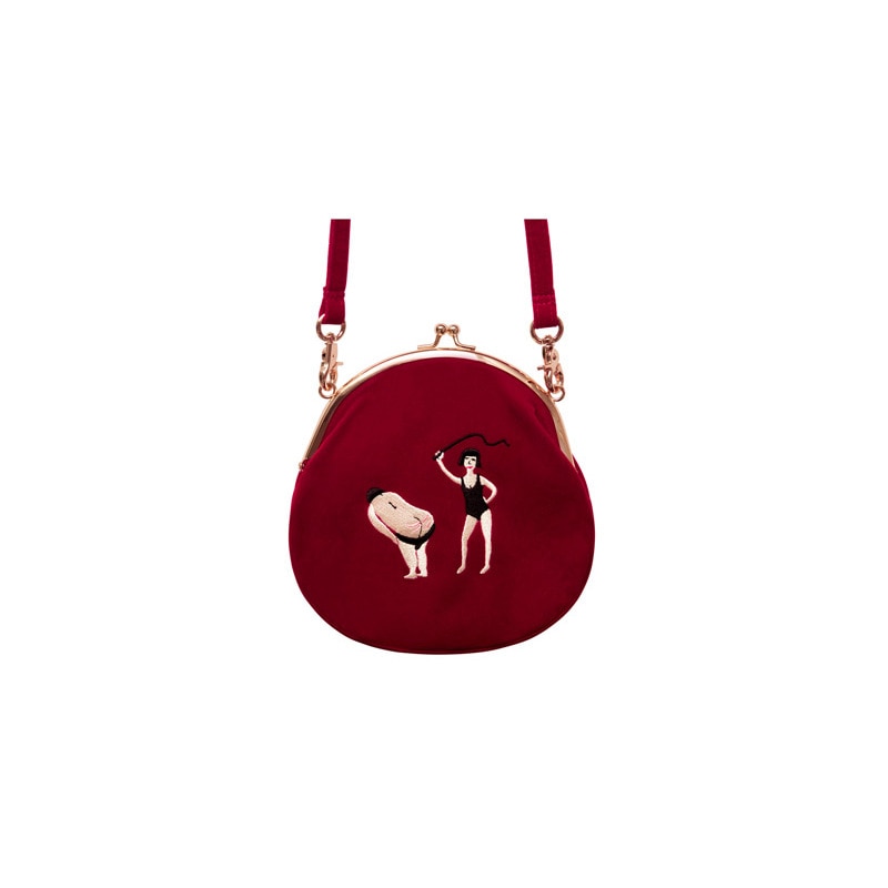 Yizi store crossbody-väskan litterär broderi sammet enkel mobiltelefon axelväskor tjejväska