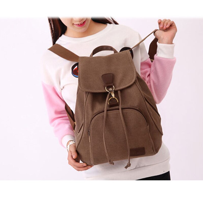 Dames canvas rugzakken dames vintage tas rugzakken voor tienermeisjes retro student schooltassen stoffen rugzak