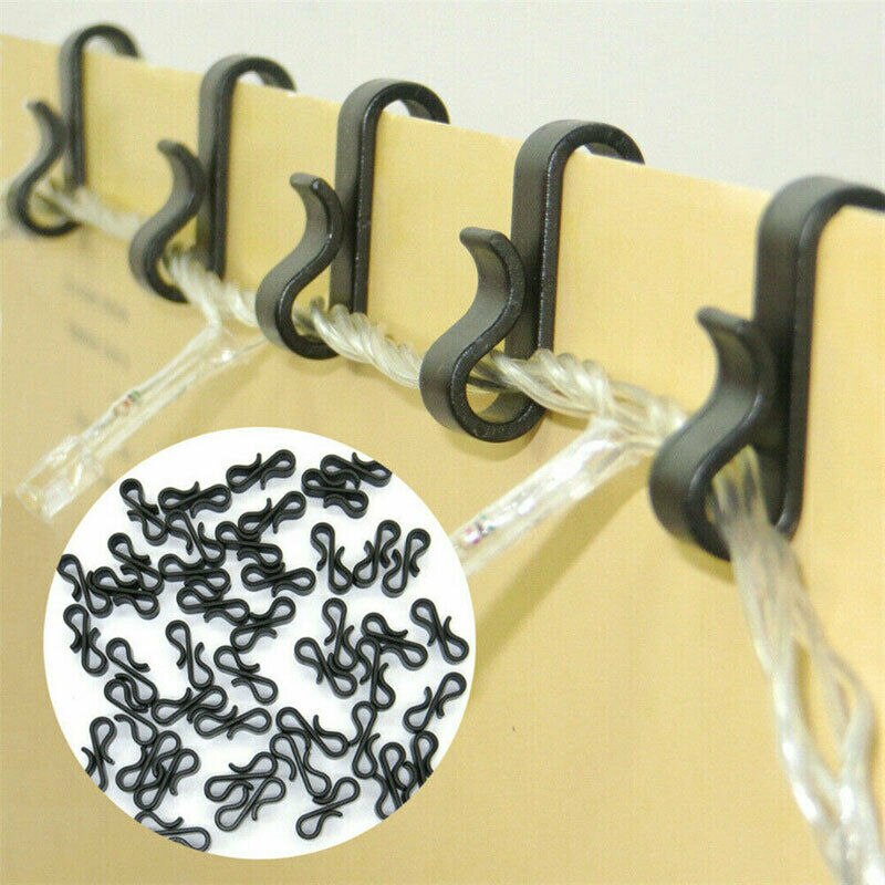 50pcs Gutter Hooks Heavy Duty Clips Rope Buckle Camping Tools Year Party Lights Decoration Clip Outside Gutter Hook