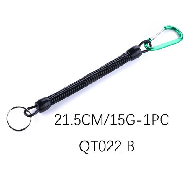 Vissen Equippment Beveiliging Sleutelhanger Houder 21.5Cm Veiligheid Coil Karabijnhaak Touw Tool Veiligheidsgordel Clip Haak Voor Vissen Tools: Green