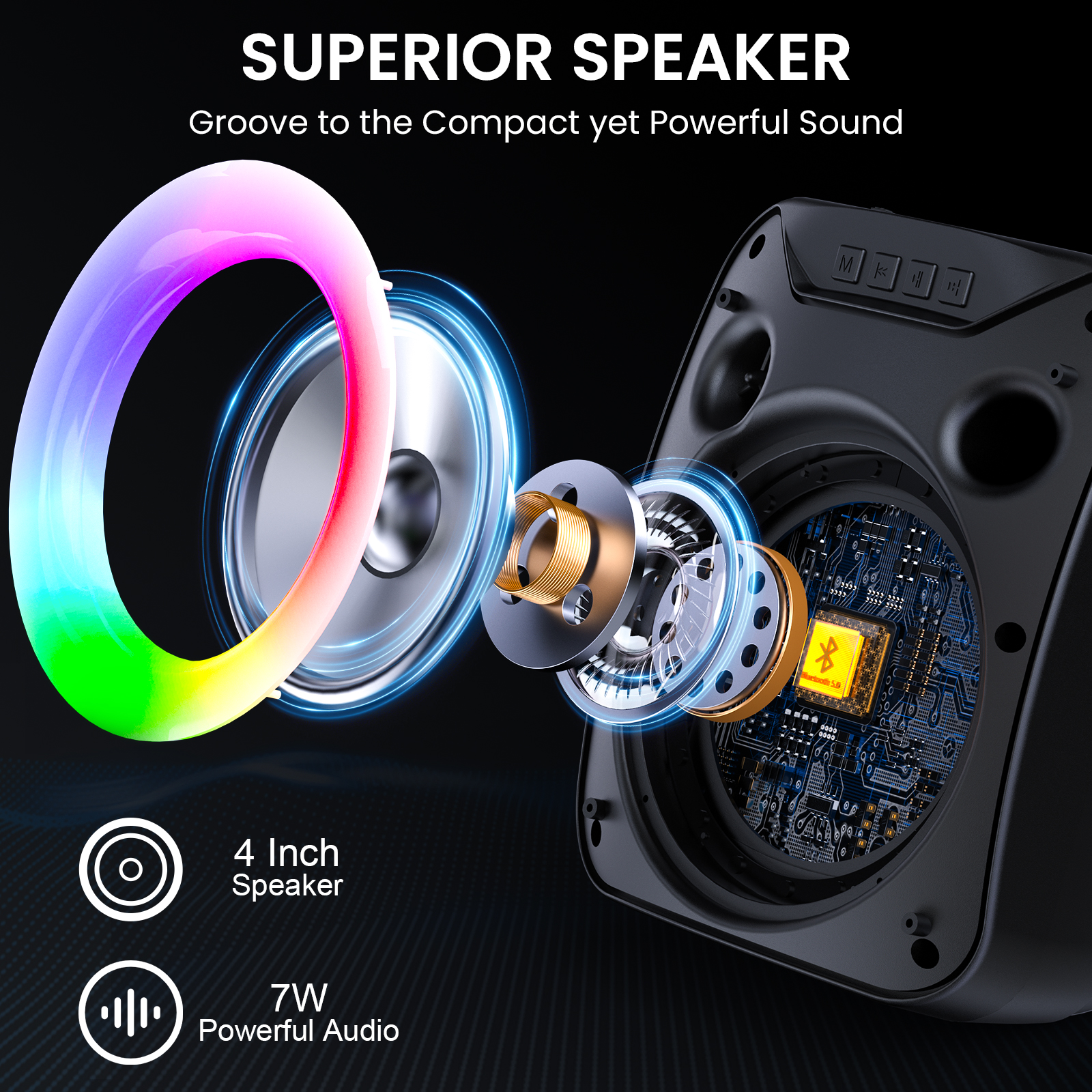 Karaoke Machine with Microphones Portable Karaoke Machine for Adults Kids, Bluetooth Karaoke Speaker with Bass/Treble Adjustment