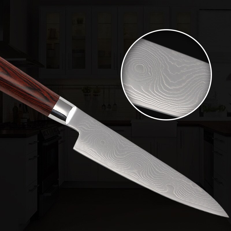 Chef Knives Japanese Stainless Steel Meat Santoku Knife Wood Handle Ultra Sharp Knife Kitchen Knife