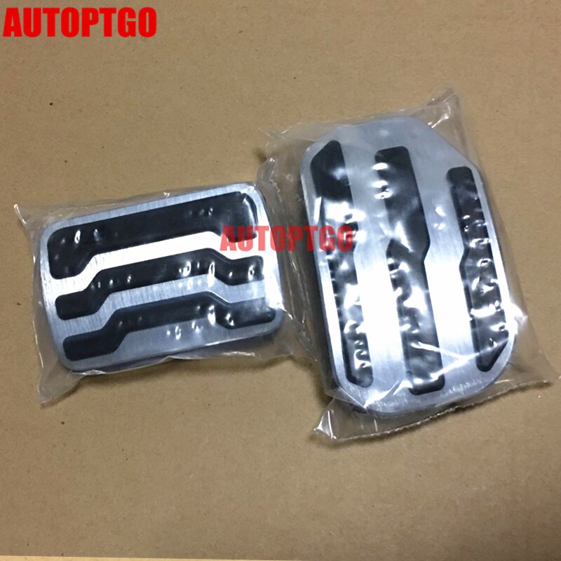 Aluminum + Rubber Car Styling Foot Gas Brake Pedal Pad Cover Accessories Kit For Ford F-150 F150 Raptor Truck