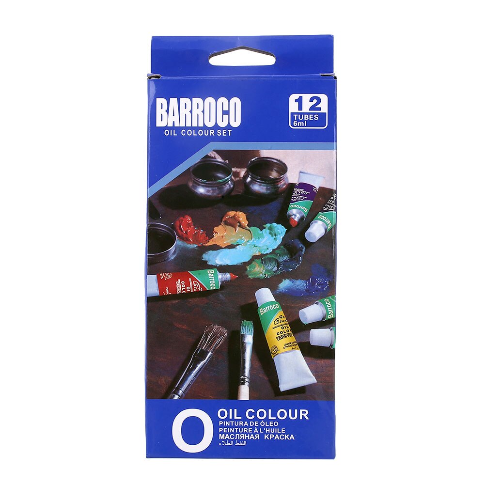 Oil Painting Paint 12Colors Drawing Pigment 6ml Tubes Set for Artist Oil Painting Drawing Art Paint Supplies
