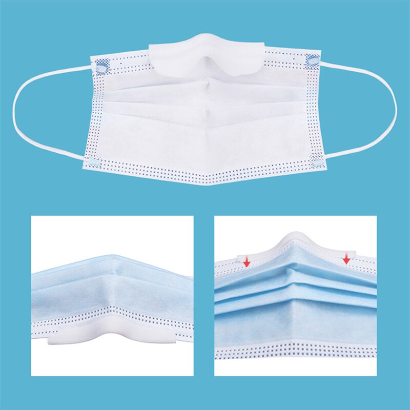 Soporte de tira de silicona para mascarilla facial, puente para la nariz, aumenta el espacio de respiración, Anti niebla, Clip para gafas, 1/3/5 Uds.