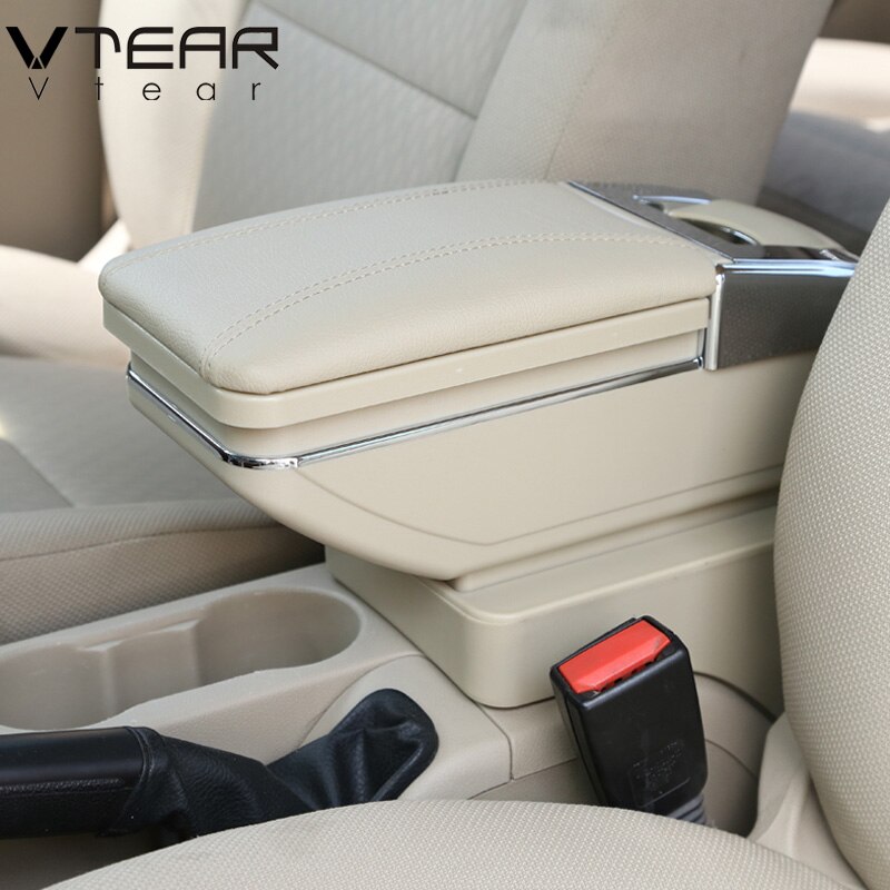 Vtear For mazda CX-3 CX3 armrest box central Store content box cup holder ashtray interior car-styling accessories2019: beige