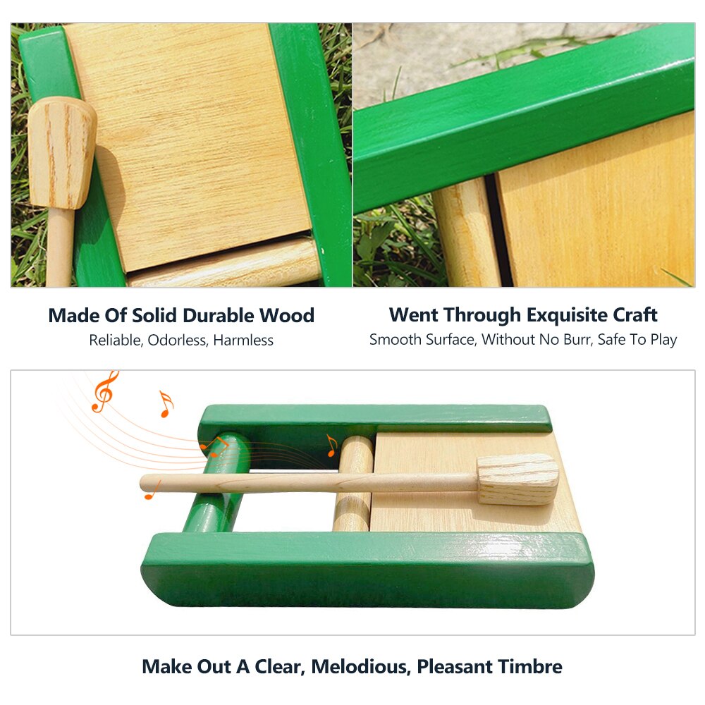 Muzikale Wasbord Massief Houten Slaginstrument Educatief Houten Muziekinstrument Met Percussie Tool (Houten Stok)