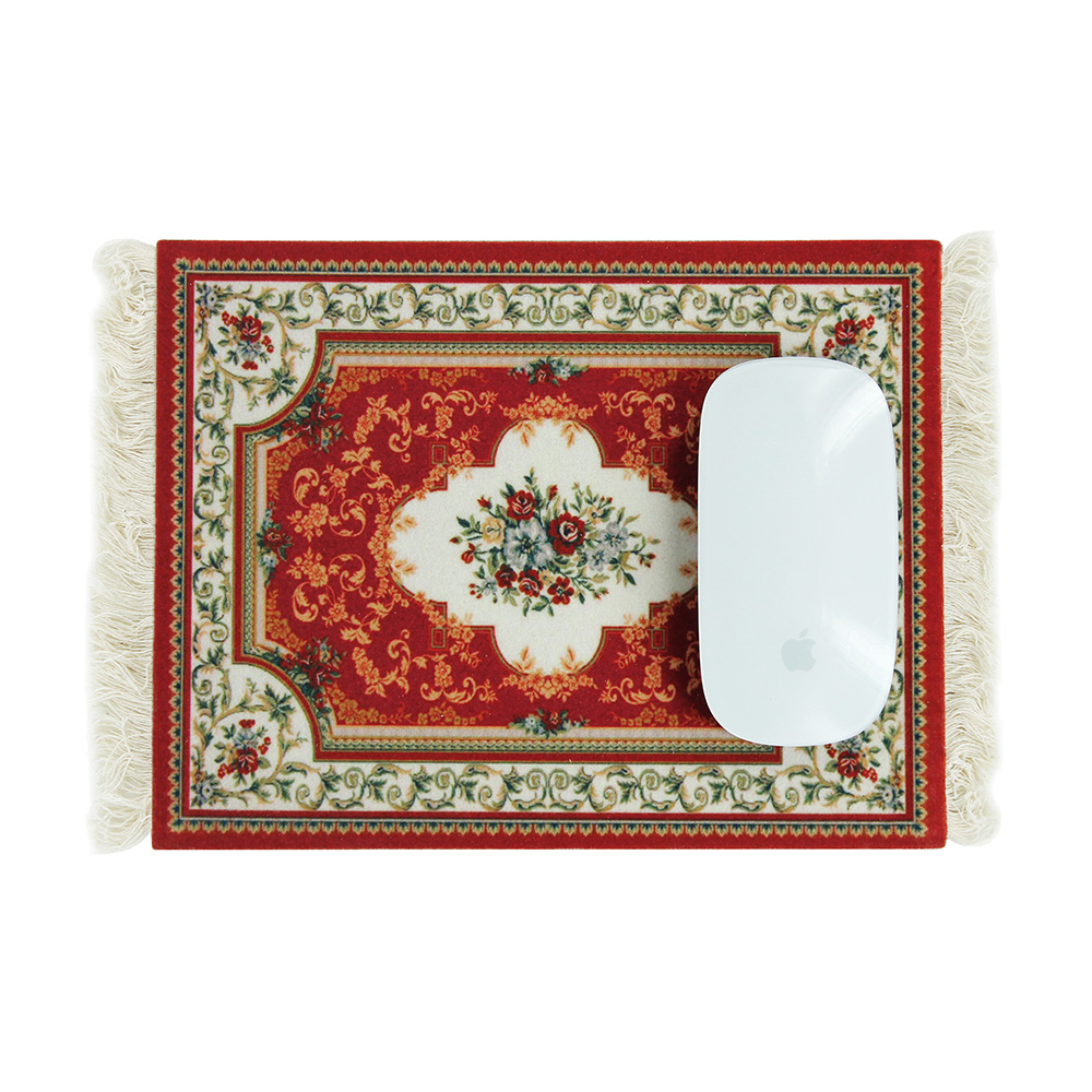 Alfombrilla para ratón, alfombrilla para comida, estilo alfombra persa, goma antideslizante, duradera, impresión rectangular, alfombrillas para ratón para juegos, posavasos