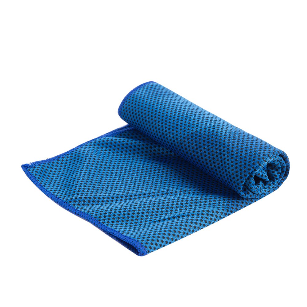 Portable Reusable Heat Relief Instant Cooling Cold Chill Sports Cozy Towel Running Biking Jogging Gym Grey Cozy Towel: Navy Blue