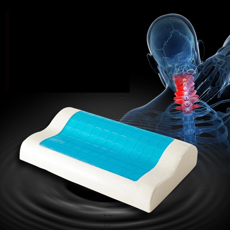 Lato nowa falowana poduszka żelowa poduszka robić spania ochrona szyi masaż z pianki pamięć chłodzenie włókno bambusowe sen poduszka silikonowa