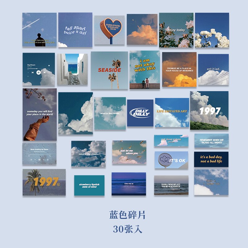 30 Pcs Frozen Fantasy Serie Ins Stijl Stickers Landschap Reizen Sticker Decoratieve Sticker Dagboek Scrapbooking Benodigdheden: 2