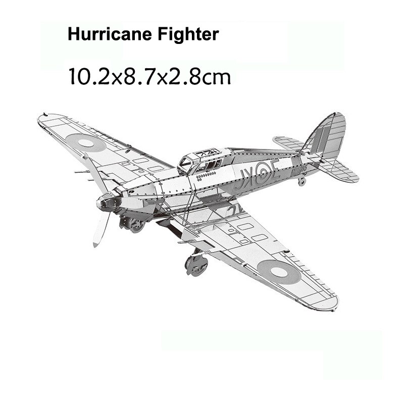 Fighter 3D Metal Puzzle AH-64 Apache KA-50 Helicopter UFO SU-34 RAH-66 model KITS Assemble Jigsaw Puzzle Toys For Children: 196-Hurricane