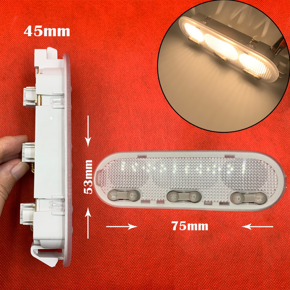 1-Botton 3-Botton Rear light Car Interior Lamp Dome Reading Light Ceiling Lamp For nissan qashqai j10 08-17 for Sunny for March