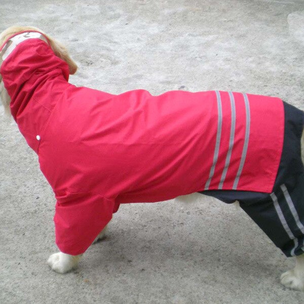 Sommer vandtæt fransk bulldog regnfrakke gylden hund hundetøj til store hunde nylon hvalp regnfrakke chihuahua kæledyrstøj: Rød / Xl