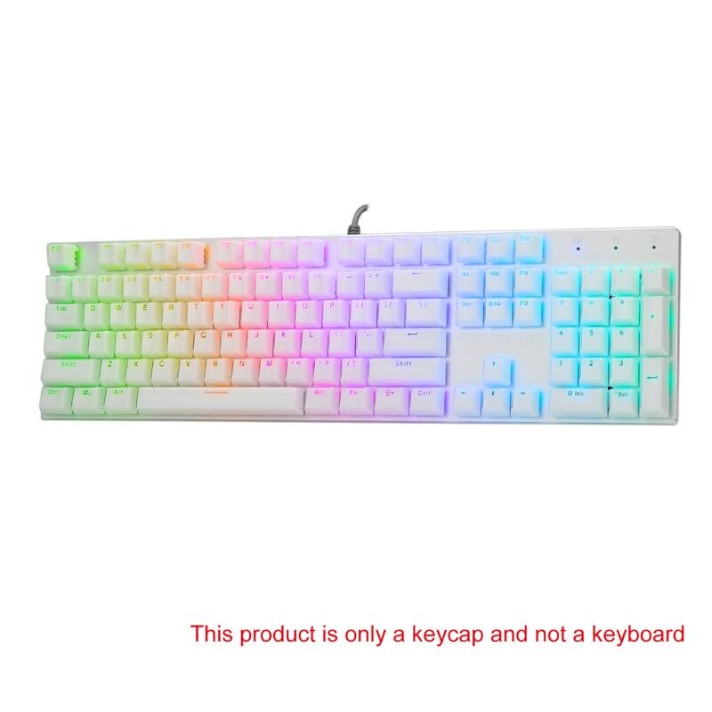 104 Keys Layout Low Profile Keycaps Set for Mechanical Keyboard Backlit Crystal Edge Cherry MX With Key Caps Puller