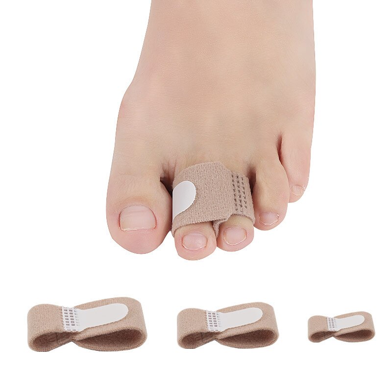 2pcs Toe Protector Vinger Stijltang Hallux Valgus Corrector Stof Bandage Teen Separator Spalk Brancards Voetverzorging Gereedschap