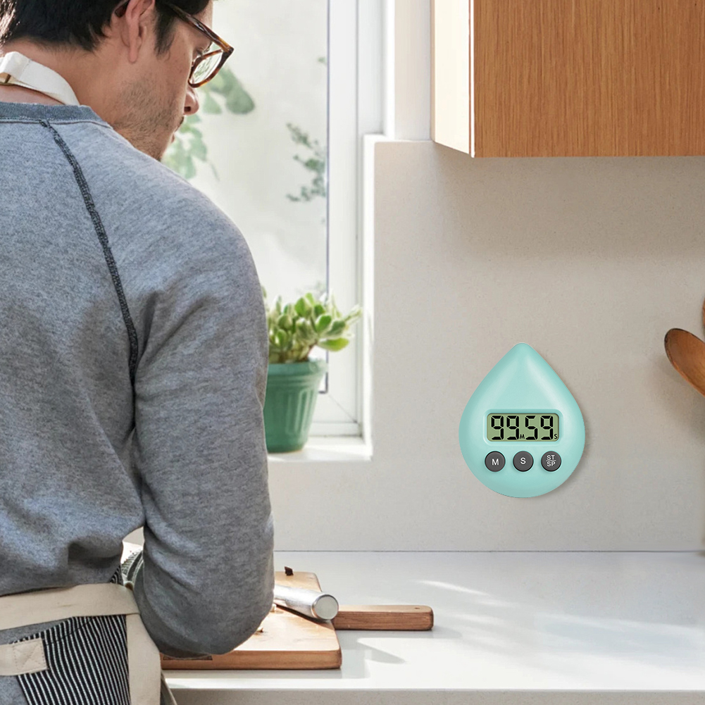 Digital Timer Waterproof Shower Timer Bathroom Timer Magnetic Backing Toilet Timer Countdown Timer for Kitchen Bathroom