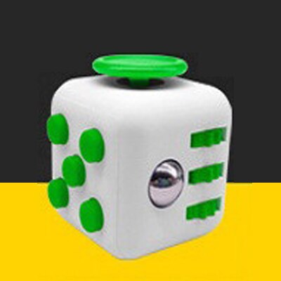 Hand Cube For Anxiety Relief Focus Kids 6 Sides Magic Button Anti Stress Cube Vinyl Desk Spinner Toys 3.3cm Relaxation: 11