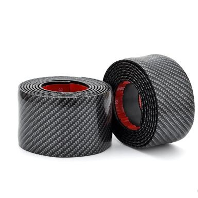 Universal- Auto Aufkleber 5D Kohlenstoff Faser Gummi Styling Tür Sill Schutz Stoßstange Streifen Auto Frontschürze Lippe Kohlenstoff Gummi