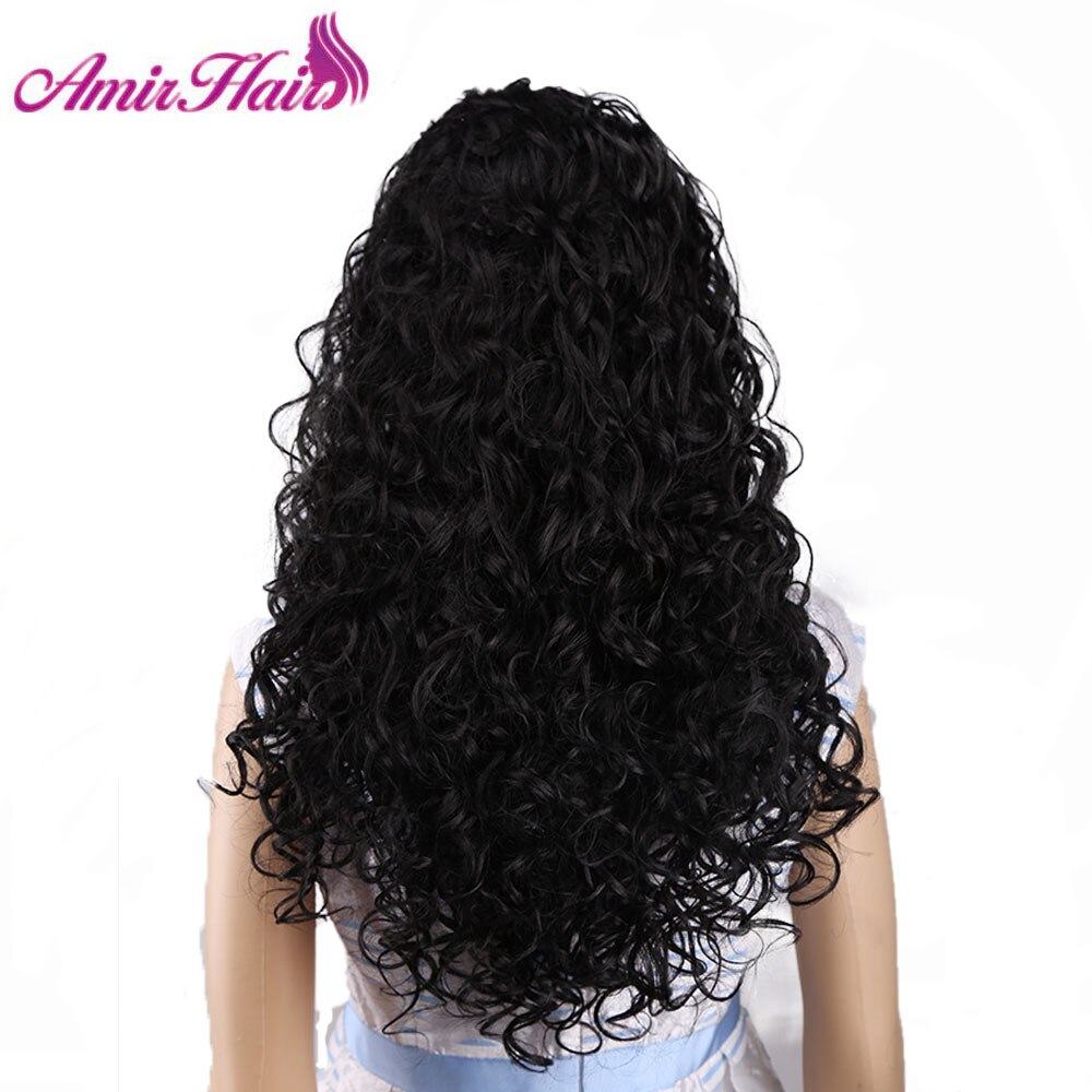 Amir Lace Front Wigs Afro Kinky Curly Black Wig Free Parting Synthetic Wigs For Black Women Ponytail Hair Cosplay Body Wave