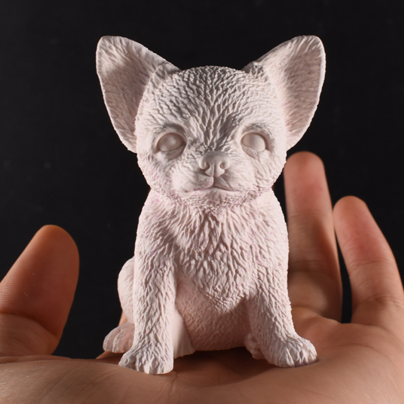 Stampo per candele per cuccioli di chihuahua Stampi per candele in silicone per cani Stampi per candele per cani per cuccioli Sapone in gesso fai da te Ainmal Stampo per decorazioni per la casa