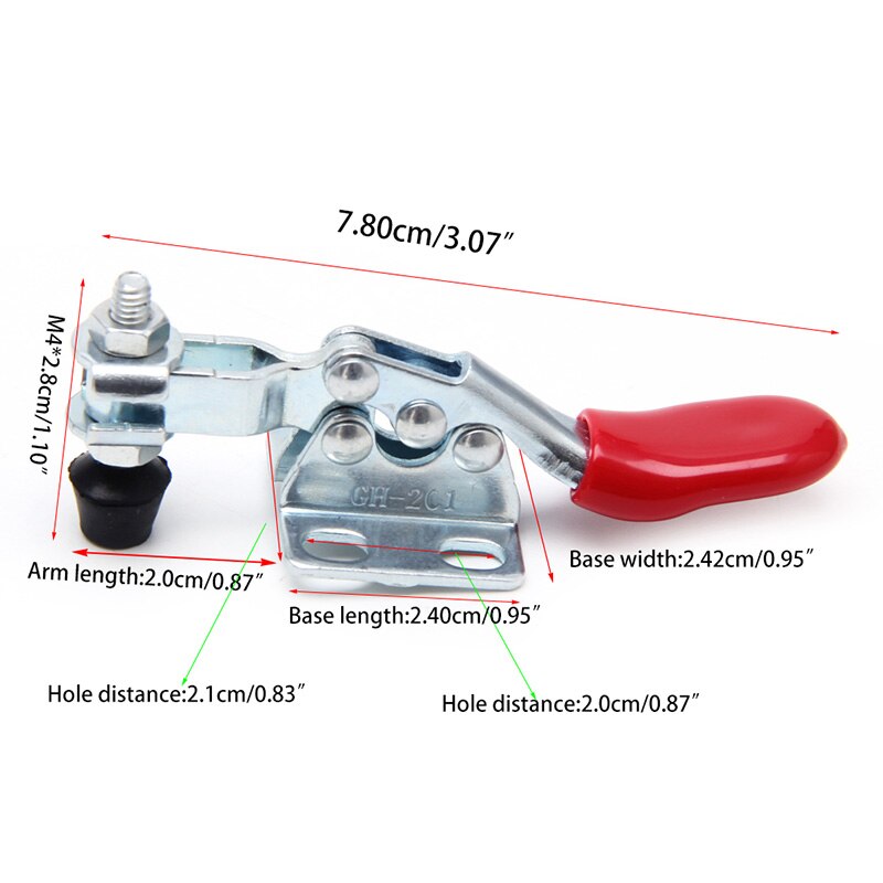 4 stück/set horizontale schnellspann-kniehebelklemmen aus metall zur fixierung von werkstücken