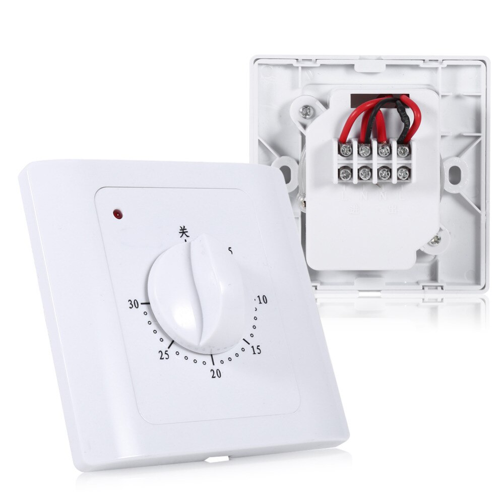 Electronic Digital Timer Switch Kitchen Timer AC220V 10A 30Min Countdown Control Wall Time Switch Programmable Timing Socket