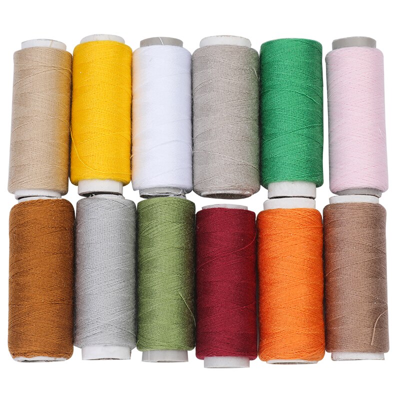 12 Spools/Lot Sewing Thread Yarn Strong And Durable Thread Multicolor For Sewing Hand Sewing Machine Yarn Knitting: Type2