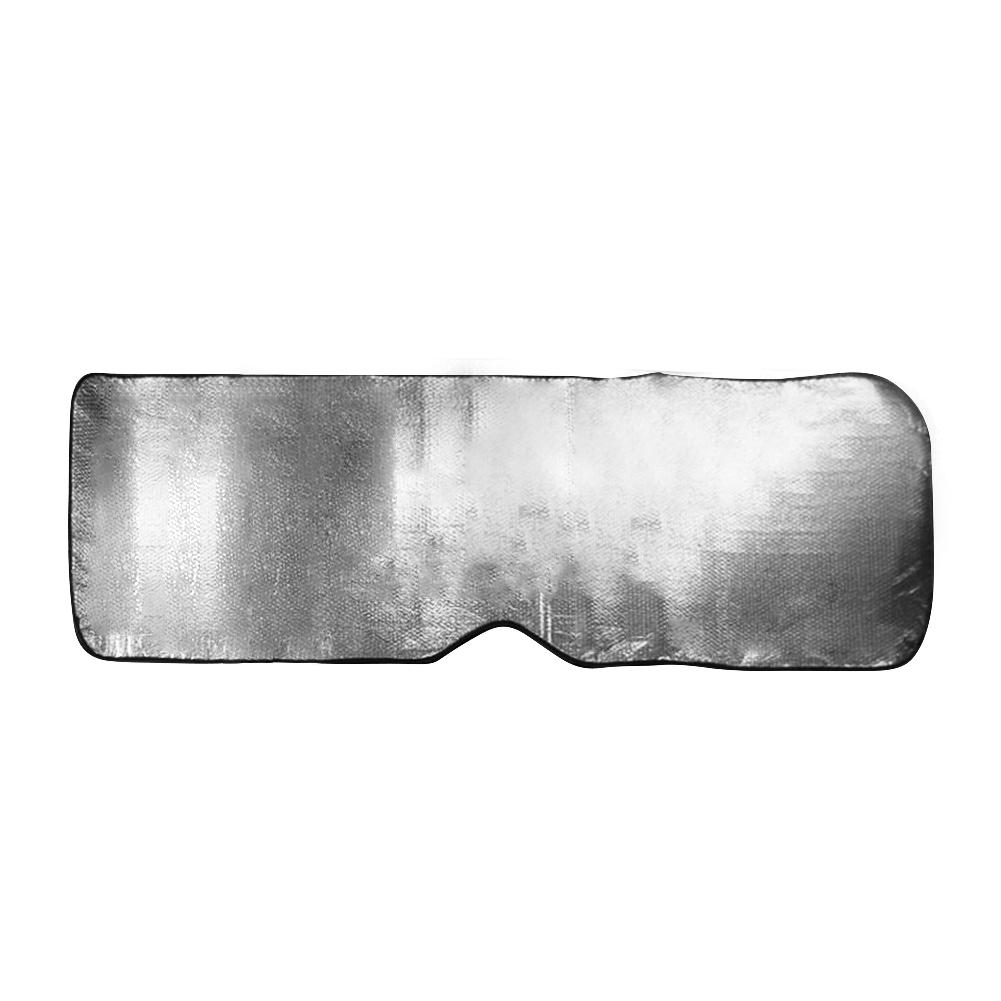 Cubierta de ventana delantera de automóvil de 220x70CM, película de aluminio plateada de doble cara, cubierta protectora plegable para parabrisas y parasol para camiones