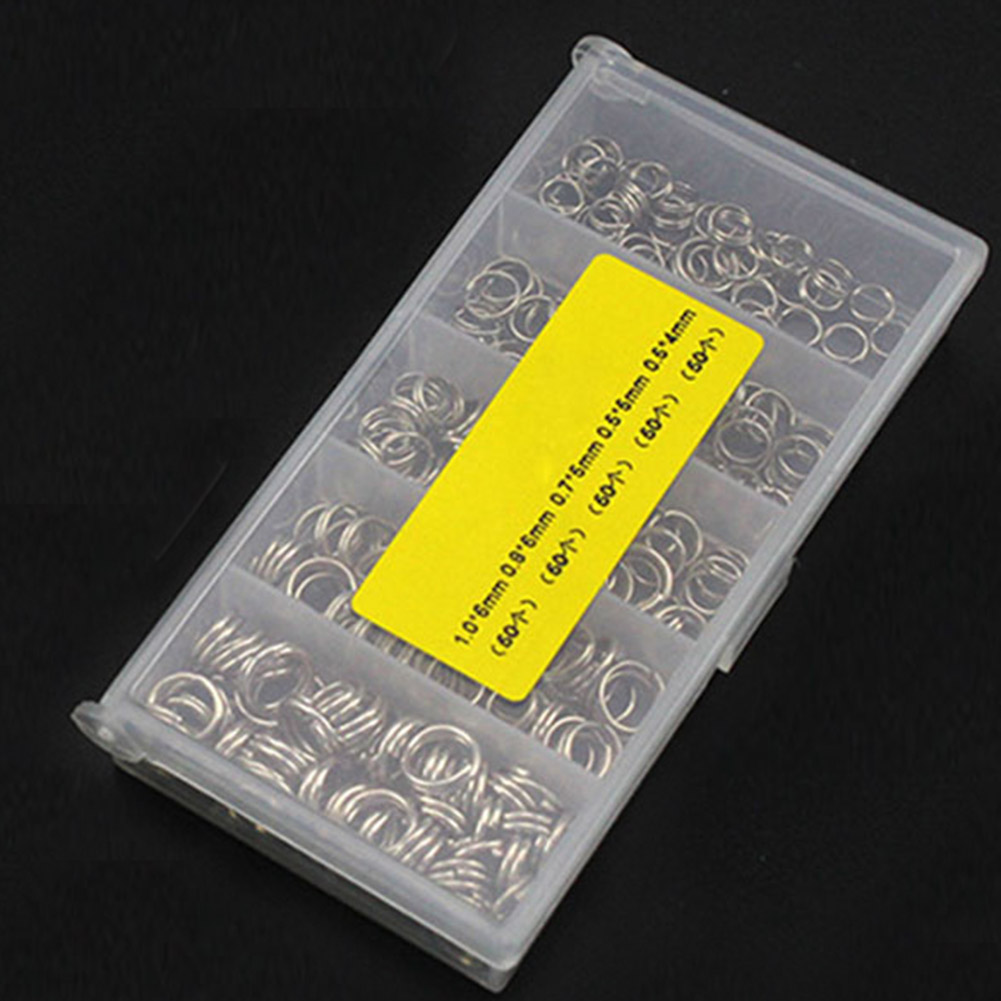 250/500 Stuks Vissen Split Ringen Lokken Ringen Zoutwater Terminal Tackles Split Ringen Roestvrij Staal Vissen Connectoren Snap Ringen