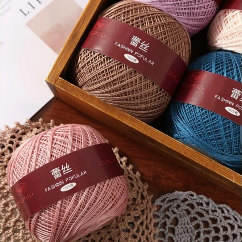 Size e 6,  lace yarn, cotton, crochet yarn, colorful thread, ball, handmade embroidery, cross stitch, needle lace, diy crochet dolls