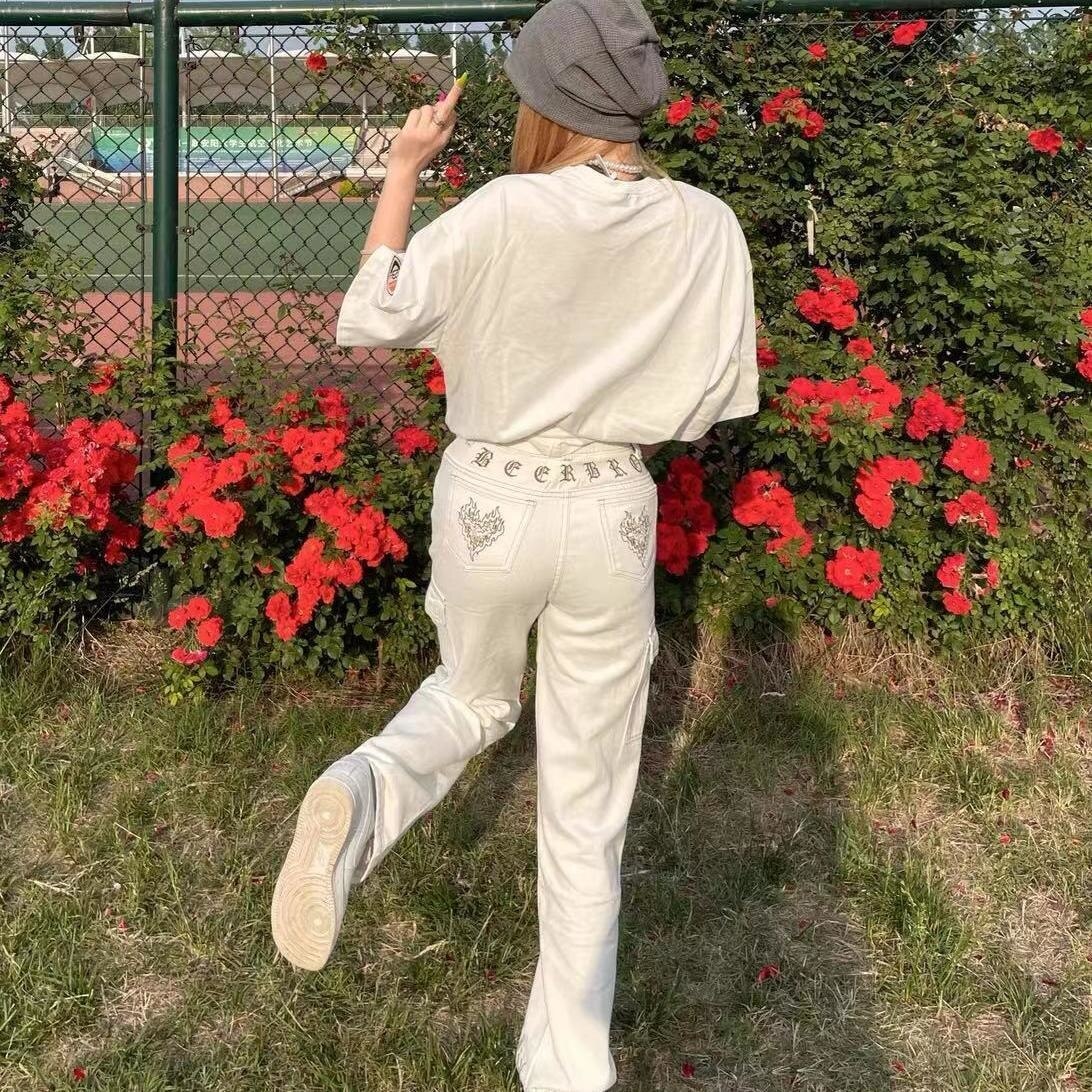 Jeans Per Bambina 3-7 Anni - Denim Morbido Con Ricami, Taglio Comodo, Per Tutti I Giorni E Occasioni Speciali - Foto 5