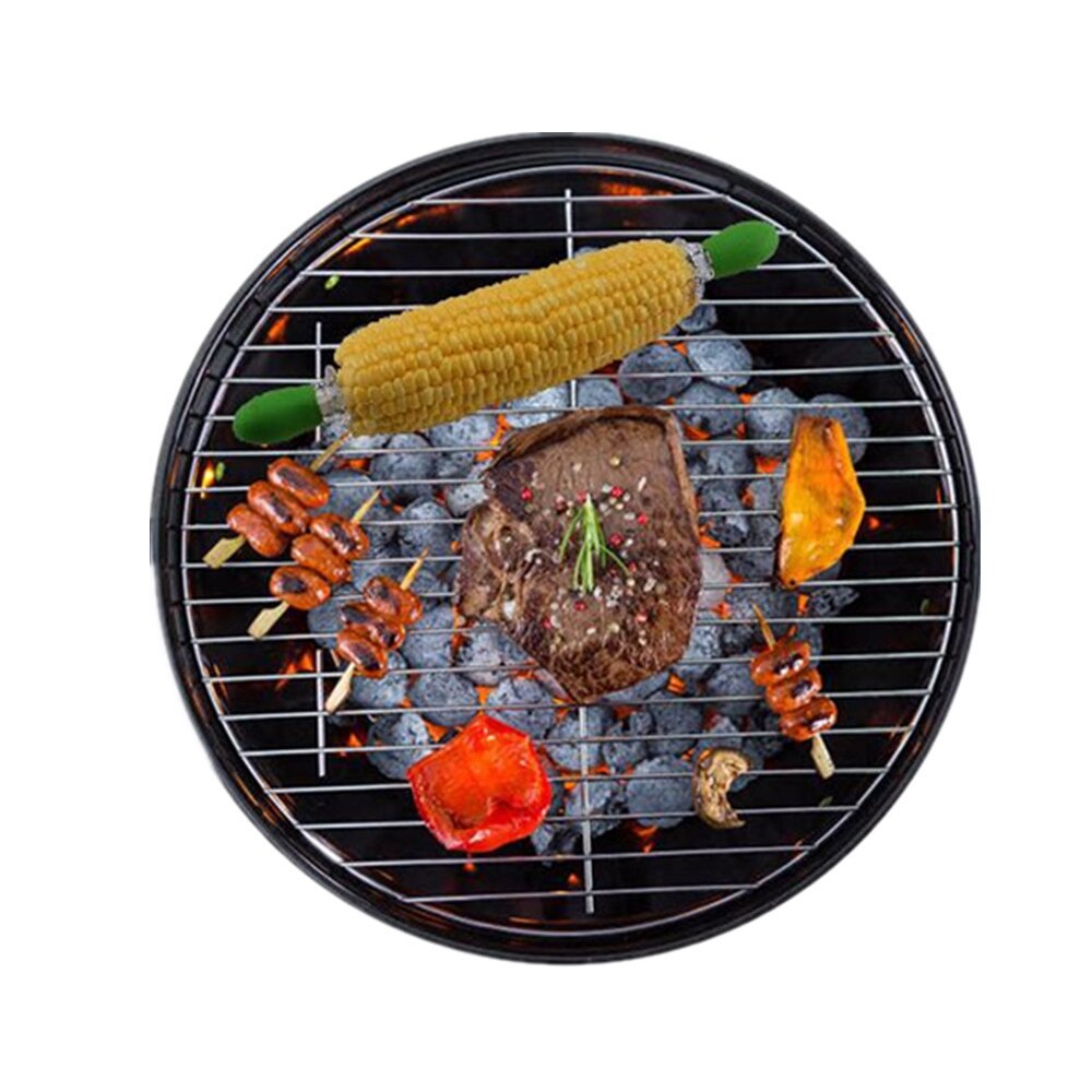2 pcs/set BBQ Corn Holders Fork Multi-Function Stainless Steel Barbecue Corn Tools Party Kitchen Barbecue Supplies