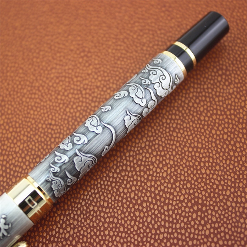 Jinhao-stylo fontaine Dragon 5000 en métal, , 0.5MM, stylo d&#39;encre F pour écrire et fournitures scolaires de bureau