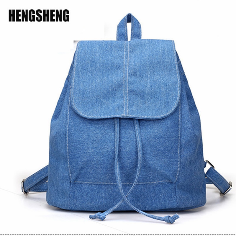 Denim toile femmes sac à dos cordon sacs d'école pour adolescents filles petit sac à dos femme sac à dos ZF9936