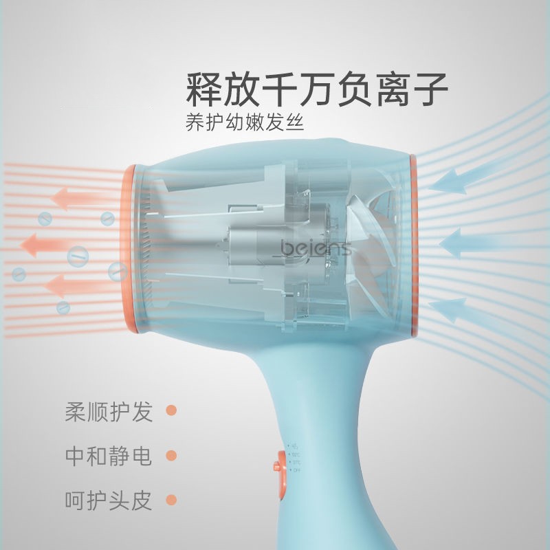 Baby Föhn Draagbare Mini Leuke Opvouwbare Home Reizen Student Lage Straling Ion Low Noise Haarverzorging Tool Veilig reizen Babycare