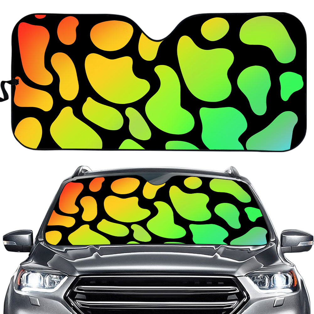 Cow Striped Pattern Printed Car Sun Shade Windshield Heat Reflector Sunshade for Car Windshield Cute Gloss Sunshade: YSFA0949HC-2