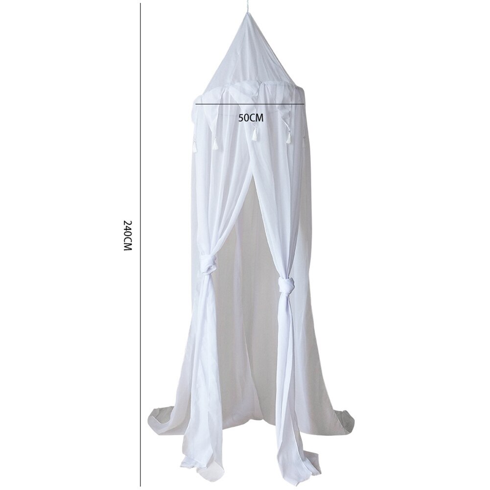 Scandinavische stijl prinses kant kinderkamer babybed luifel klamboe gordijn beddengoed koepeltent