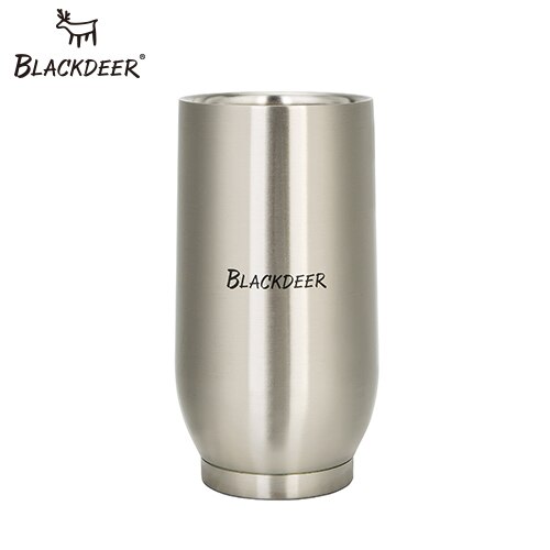 Vaso termo BLACKDEER de 11 OZ, vaso de cerveza para acampar al aire libre, vaso de doble capa de acero inoxidable 304, taza para el vientre de café con agua helada: Silver