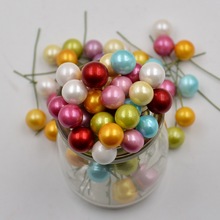 Perles en plastique, 40 pièces, fleurs de baca, étamine artificielle, pour décoration de mariage, bricolage, Scrapbooking, couronne décorative, fleurs de pistel