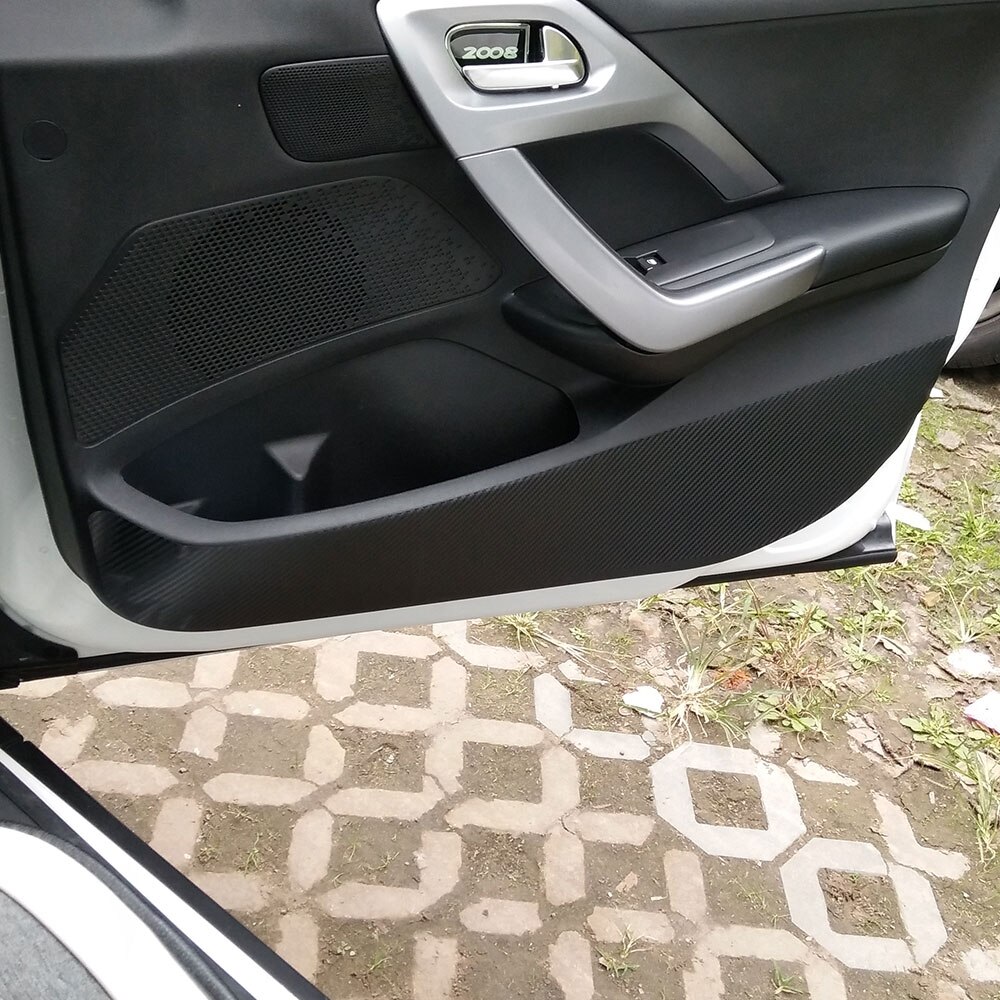 Jameo Auto Carbon Vinyl Auto Binnendeur Bescherming Film Stickers Voor Peugeot Sticker Accessoires
