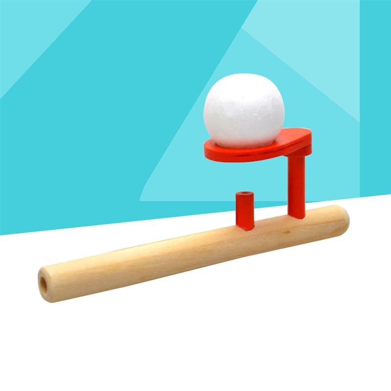 Classic Wooden Games Floating Blow Pipe & Balls Balance Blowing Toys Fun Stress Reliever for Kids Children Toddler