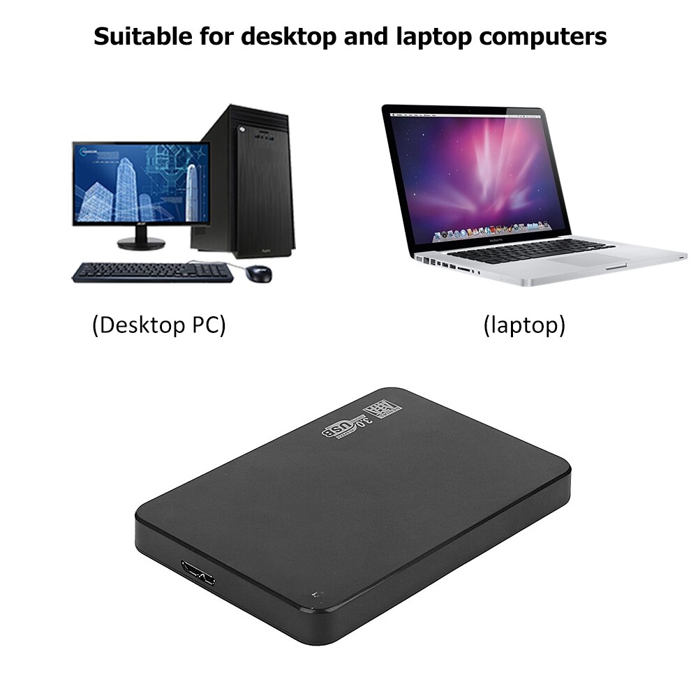 2.5inch External Hard Drive USB 3.0 500GB 1TB 2TB Storage HDD External Hard Disk Portable HD Hard Disk For Desktop Laptop Mac