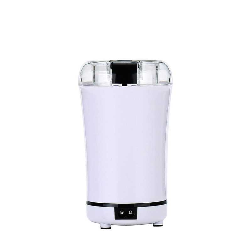 Mini Kitchen Electric Coffee Bean Grinder Grains Nuts Spices Grinding Machine Multifunctional Home Stainless Steel Coffe Grinder: white 110V