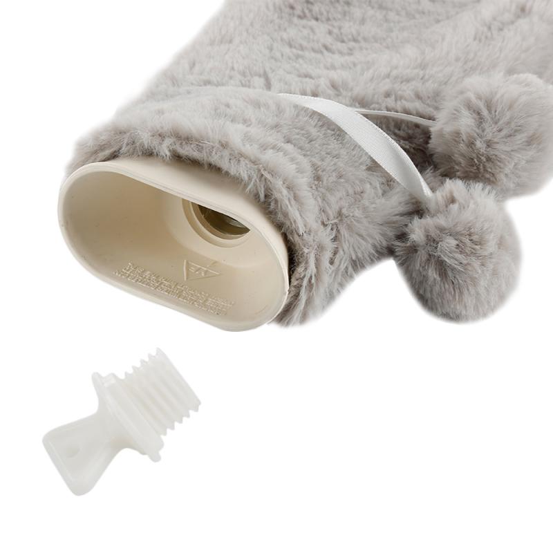 1PCS 70cm Fur Rubber Extra Long Water Bottles Bag With Knitted Removable Cover For Waist Hand Foot Warming Pink Grey Red
