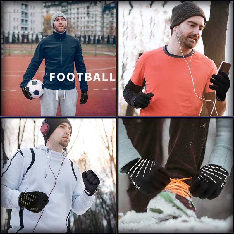 Verbeterde Pluis Warme Winter Handschoenen Waterdichte Touchscreen Anti Slip Voor Mannen Vrouwen Running Fietsen Voetbal Skiën